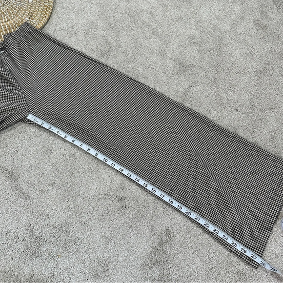 Bryn Walker Palazzo Soft Knit Pull On Pants Houndstooth Wide Leg Nero/Latte XXS - Picture 15 of 16